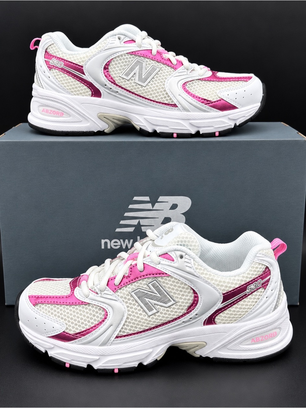 New Balance 530 White Pink Sugar MR530PK Woman’s Size 6 Brand New Active Wear